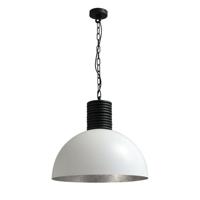 Masterlight Stoere industrie hanglamp Industria 50 wit met oudzilver 2197-06-37-R-K - thumbnail