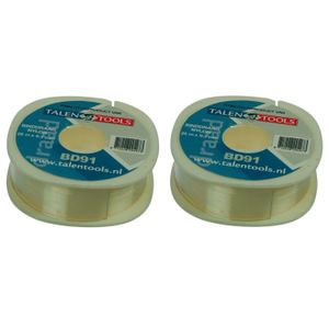 2x Nylon binddraad/bloemdraad 25 meter x 0,5 mm