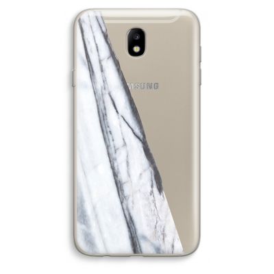Gestreepte marmer: Samsung Galaxy J7 (2017) Transparant Hoesje