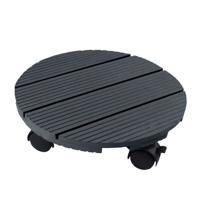 NATURE Plank op wieltjes voor planten - Houtcomposiet - H7 x Ø30 cm