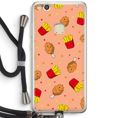 Chicken 'n Fries: Huawei Ascend P10 Lite Transparant Hoesje met koord