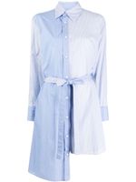 Yohji Yamamoto chemise en coton à ourlet asymétrique - Bleu