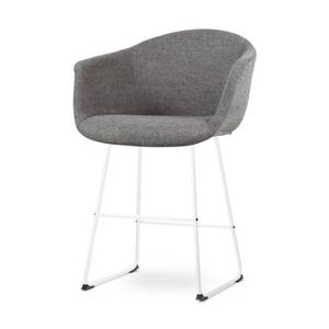 Nolon Nino-Otis Barkruk Donkergrijs - met Armleuning - Wit - 65 cm