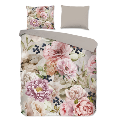 Dekbedovertrek Jin Natuur & Bloemen 140x200 Cm Pure - Dekbed-Discounter.nl