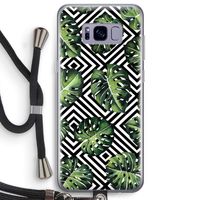 Geometrische jungle: Samsung Galaxy S8 Plus Transparant Hoesje met koord