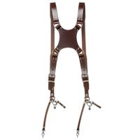 The Hantler Dual camera harness Brandy / Old silver, Regular