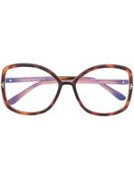 TOM FORD Eyewear lunettes de vue FT5845B à monture oversize - Marron