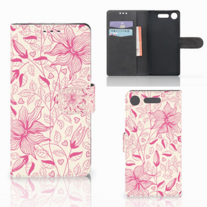 Sony Xperia XZ1 Hoesje Pink Flowers