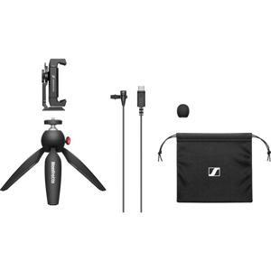 Sennheiser XS Lav USB-C Mobile Kit Dasspeld Smartphone microfoon Zendmethode:Kabelgebonden Incl. standaard