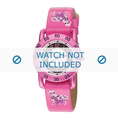 Esprit horlogeband ES102764-010 Leder Roze