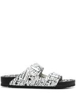 Birkenstock sandales à imprimé abstrait - Noir