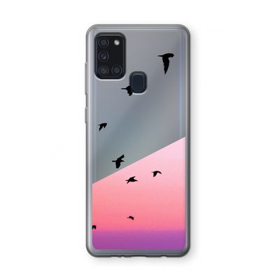 Fly away: Samsung Galaxy A21s Transparant Hoesje