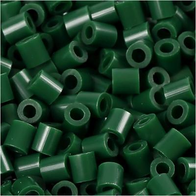 NABBI Foto kralen, afm 5x5 mm, gatgrootte 2,5 mm, medium, donkelgroen (9), 1100 stuk/ 1 doos