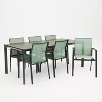Tuinstoel Delia amandel met Carcassonne 200 x 90 cm