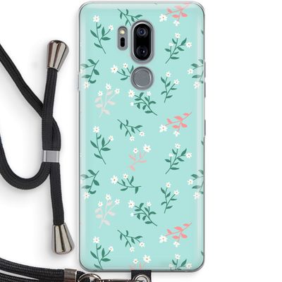 Small white flowers: LG G7 Thinq Transparant Hoesje met koord