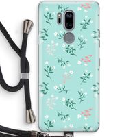 Small white flowers: LG G7 Thinq Transparant Hoesje met koord