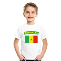 T-shirt met Senegalese vlag wit kinderen XL (158-164)  - - thumbnail