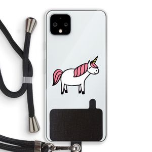 Eenhoorn: Pixel 4 XL Transparant Hoesje met koord