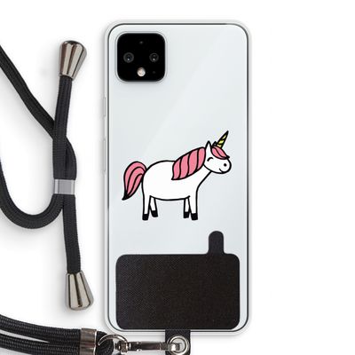 Eenhoorn: Pixel 4 XL Transparant Hoesje met koord