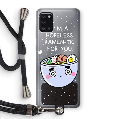 I'm A Hopeless Ramen-Tic For You: Samsung Galaxy A31 Transparant Hoesje met koord
