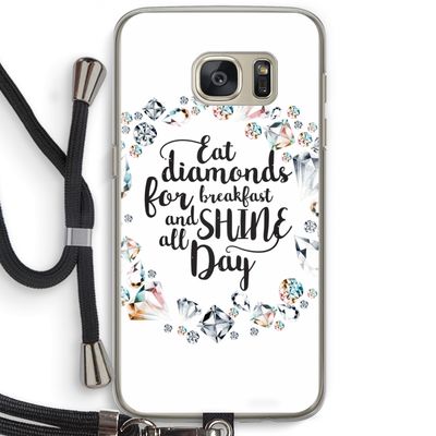 Diamonds: Samsung Galaxy S7 Transparant Hoesje met koord