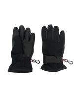 MONCLER GRENOBLE KIDS gants à patch logo - Noir