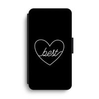 Best heart black: iPhone XS Max Flip Hoesje