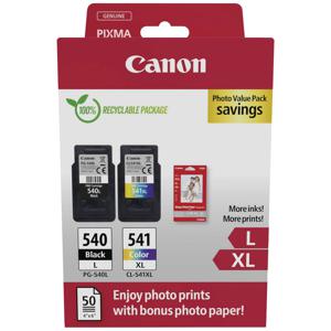 Canon Inktcartridge PG540L/CL541XL Photo Value Pack Origineel Combipack Zwart, Cyaan, Magenta, Geel 5224B012