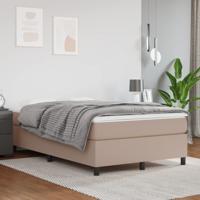 Boxspring bed kunstleer cappuccinokleurig 120x200 cm