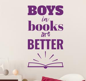 Muursticker boys in books