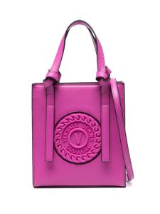 Versace Jeans Couture mini sac à main à logo embossé - Rose