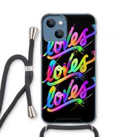 Loves: iPhone 13 mini Transparant Hoesje met koord Loves: iPhone 13 mini Transparant Hoesje met koord