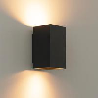 Cometa nero m by LUSENZ - Up and downlight - Rechthoekige wandlamp met mat zwarte coating