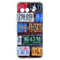 Google Pixel 9a Hoesje - Kentekenplaten TPU Antishock Google Pixel 9a Hoesje - Kentekenplaten TPU Antishock