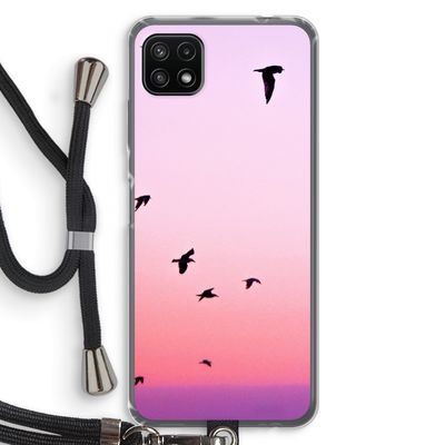 Fly away: Samsung Galaxy A22 5G Transparant Hoesje met koord