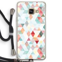 Gekleurde driehoekjes pastel: Samsung Galaxy A3 (2016) Transparant Hoesje met koord