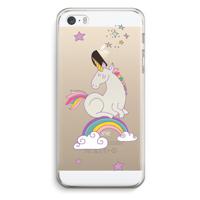 Regenboog eenhoorn: iPhone 5 / 5S / SE Transparant Hoesje