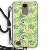 Flamingo party: LG K10 (2017) Transparant Hoesje met koord