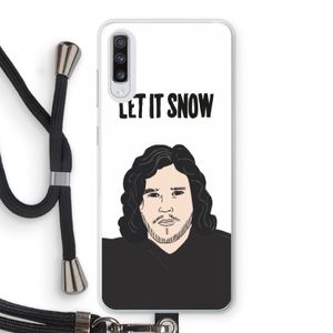 Let It Snow: Samsung Galaxy A70 Transparant Hoesje met koord