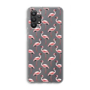 Flamingoprint groen: Samsung Galaxy A32 5G Transparant Hoesje
