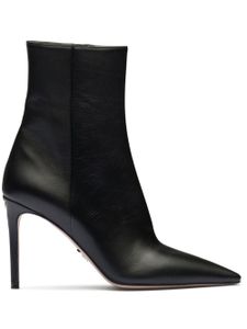 Prada bottines à plaque logo 95 mm - Noir