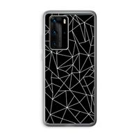 Geometrische lijnen wit: Huawei P40 Pro Transparant Hoesje