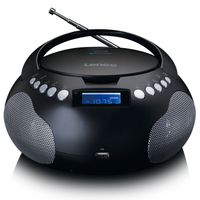 Draagbare Radio/CD/MP3 speler met USB en Bluetooth® Lenco Zwart-Zilver - thumbnail