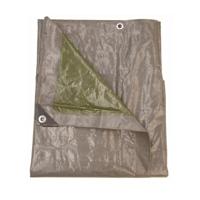 Talen Tools Afdekzeil - dekzeil - grijs groen - kunststof - 140 gr/m2 - 200 x 400 cm - waterdicht