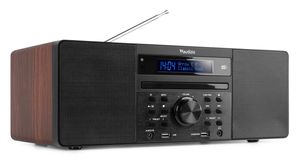 DAB radio met CD speler, Bluetooth, USB mp3 speler en radio - Stereo - Hout - Audizio Prato