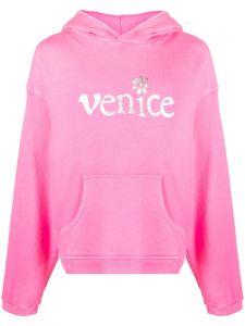 ERL hoodie en coton à imprimé Venice - Rose