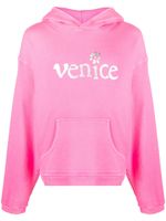 ERL hoodie en coton à imprimé Venice - Rose