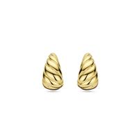 Stijlvolle 14k Geelgouden Stekeroorringen - 13x7.5mm