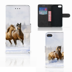 Huawei Y5 2018 Telefoonhoesje met Pasjes Paarden