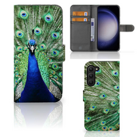 Samsung Galaxy S23 Plus Telefoonhoesje met Pasjes Pauw - thumbnail